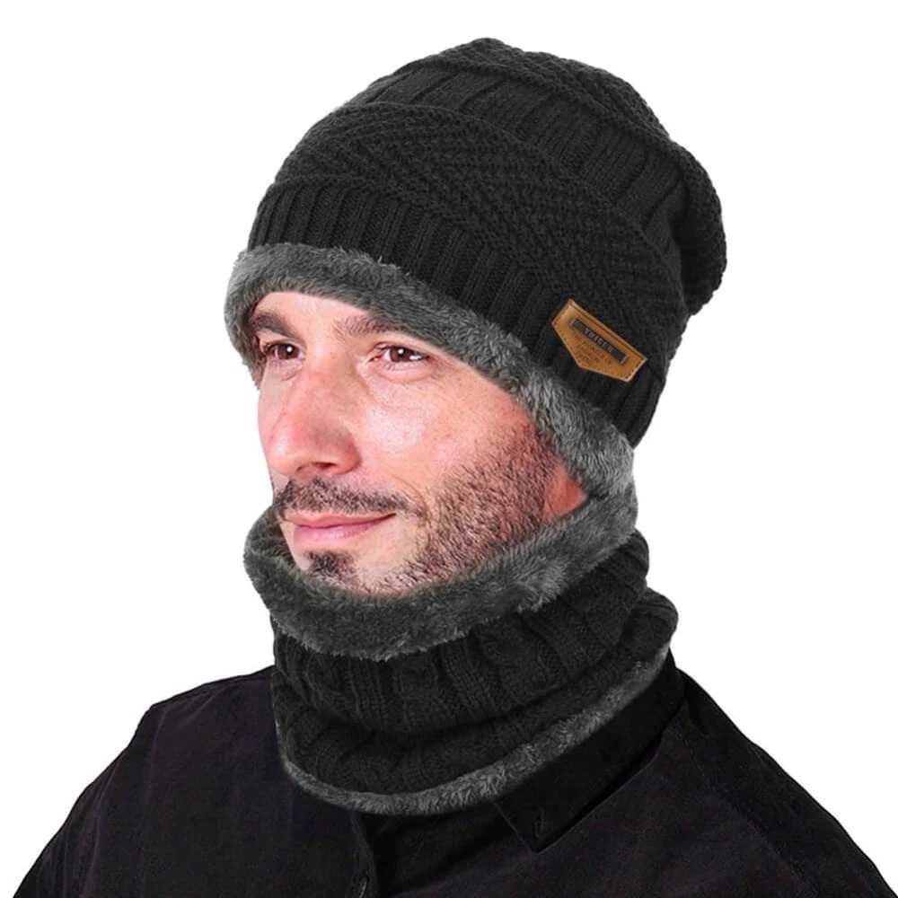 Knitted hat and circle scarf. Brand new.